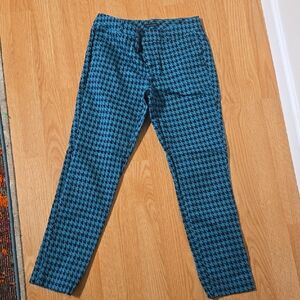 Green-Blue Houndstooth Pants